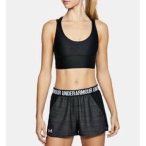 UA Black Strappy Longline Bra